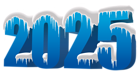 2025 Snowy Blue PNG Transparent Clipart