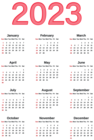 Transparent 2023 Calendar PNG Image