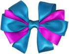 Bow Blue Magenta PNG Clip Art Image