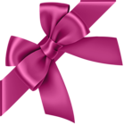 Pink Corner Bow Transparent Clip Art Image