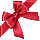 Red Corner Bow Transparent Clip Art Image