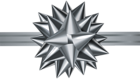 Silver Deco Bow Transparent PNG Image