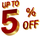 5 Percent Discount Clip Art Image