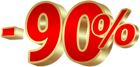 Minus Ninety Percent PNG Clipart