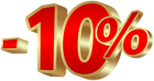 Minus Ten Percent PNG Clipart