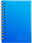 Spiral Notebook Blue PNG Clip Art Image