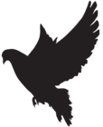 Dove Silhouette PNG Clip Art Image