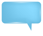 Bubble Speech Blue PNG Transparent Clip Art Image