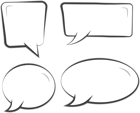 Comics Speech Bubble Set PNG Clipart