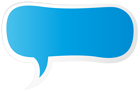 Speech Bubble Blue PNG Clipart