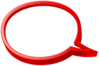 Speech Bubble Red PNG Transparent Clipart