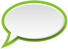 Speech Bubble White Green PNG Clip Art Image