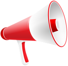 Red Megaphone Speaker PNG Clipart