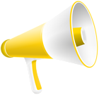 Yellow Megaphone Speaker PNG Clipart