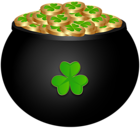 Pot of Gold PNG Black Clipart