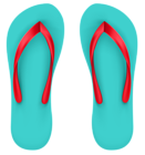 Aqua Beach Flip Flops PNG Clipart