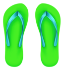 Green Beach Flip Flops PNG Clipart