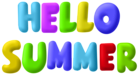 Hello Summer PNG Clip Art Image