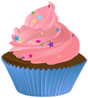 Cupcake Blue PNG Transparent Clip Art