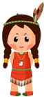 Native American Girl Clipar PNG Image