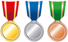 Transparent Gold Silver Bronze Medals PNG Clipart