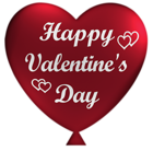 Happy Valentine Heart Balloon PNG Clipart