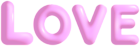 Pink Love Text PNG Clipart