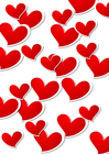 Transparent Red White Hearts Decorative PNG Picture Clipar