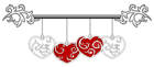 White and Red Hearts Decoration PNG Clipart Picture