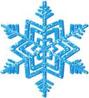 Blue Shining Snowflake PNG Clipar