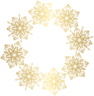 Gold Snowflakes Border Transparent Image