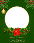 Green Christmas Elegant PNG Frame