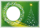 Green Christmas PNG Photo Frame