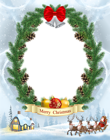 Snowy Transparent Christmas Photo Frame