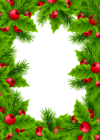 Transparent Christmas PNG Frame