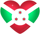 Burundi Large Heart Flag