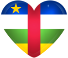 Central African Republic Large Heart Flag