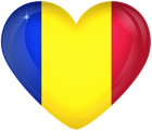 Chad Large Heart Flag