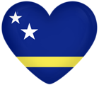 Curacao Large Heart Flag