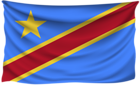 Democratic Republic of the Congo Wrinkled Flag