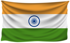 India Wrinkled Flag