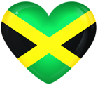 Jamaica Large Heart Flag