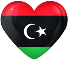 Libya Large Heart Flag