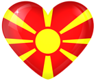 Macedonia Large Heart Flag