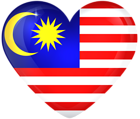 Malaysia Large Heart Flag