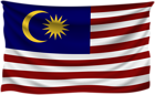 Malaysia Wrinkled Flag