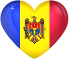 Moldova Large Heart Flag