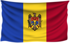 Moldova Wrinkled Flag