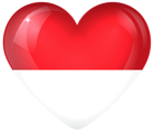 Monaco Large Heart Flag