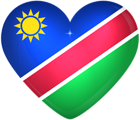 Namibia Large Heart Flag